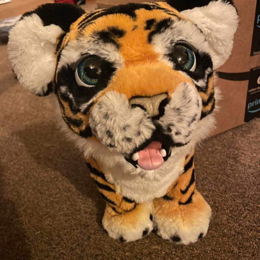 Adorable Plush Tiger with Realistic Stripes